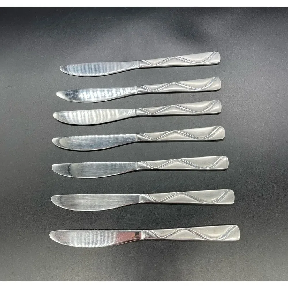 Cambridge Mena Sand Pattern Set of 7 Stainless Knives Flatware